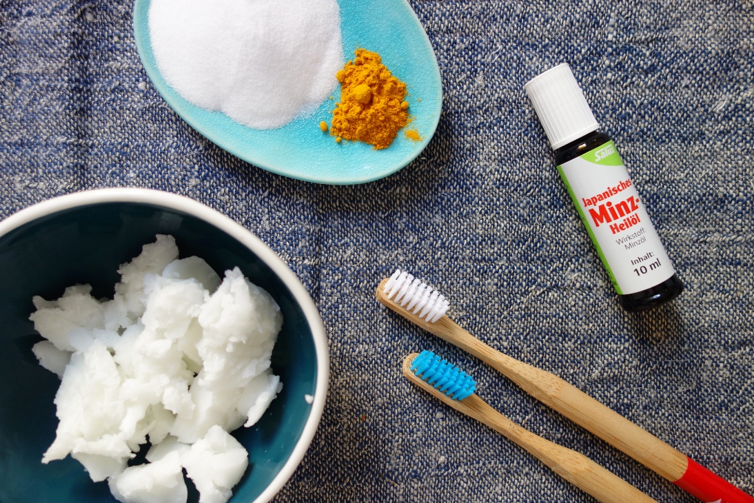 Ingredients for homemade toothpaste